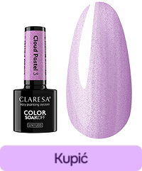 Lakier hybrydowy Claresa Cloud Pastel 3 perłowy fioletowy